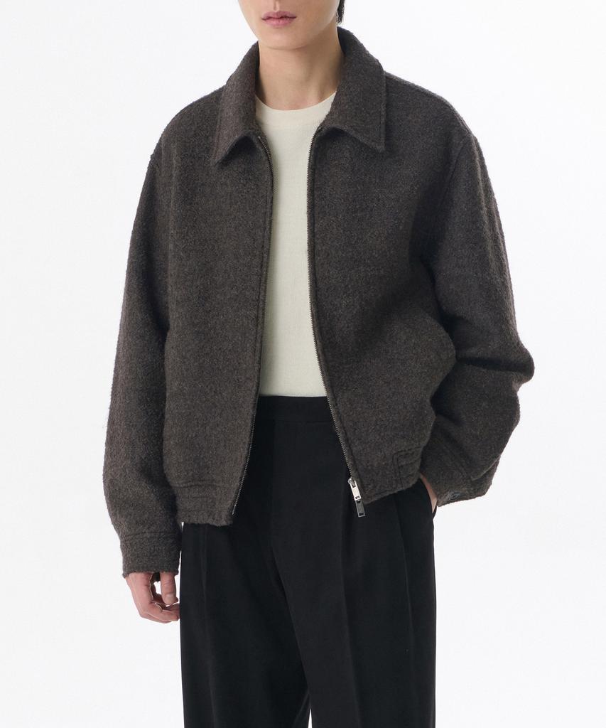 Musinsa Standard Wool Blend Boucle Blouson Jacket [Heather Brown]