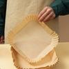 100pcs Oilproof Air Fryer Paper Non-Stick Air Fryer Liners Air Fryer Mat Parchment Paper  Steamer