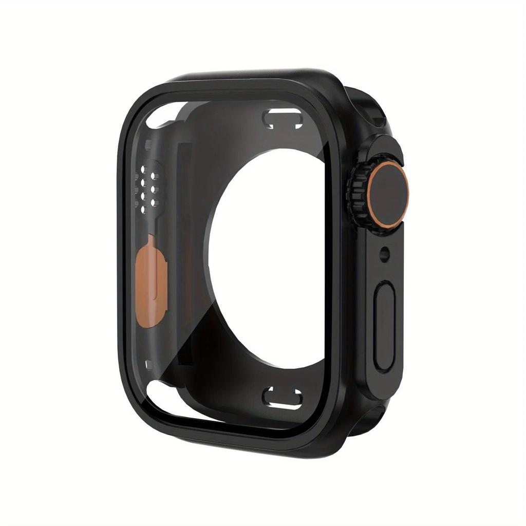 Change To Ultra Full Protector Case for Apple Watch 45 46 44mm Tempered Glass Screen Protector for IWatch Series 10 9 8 7 6 SE 5