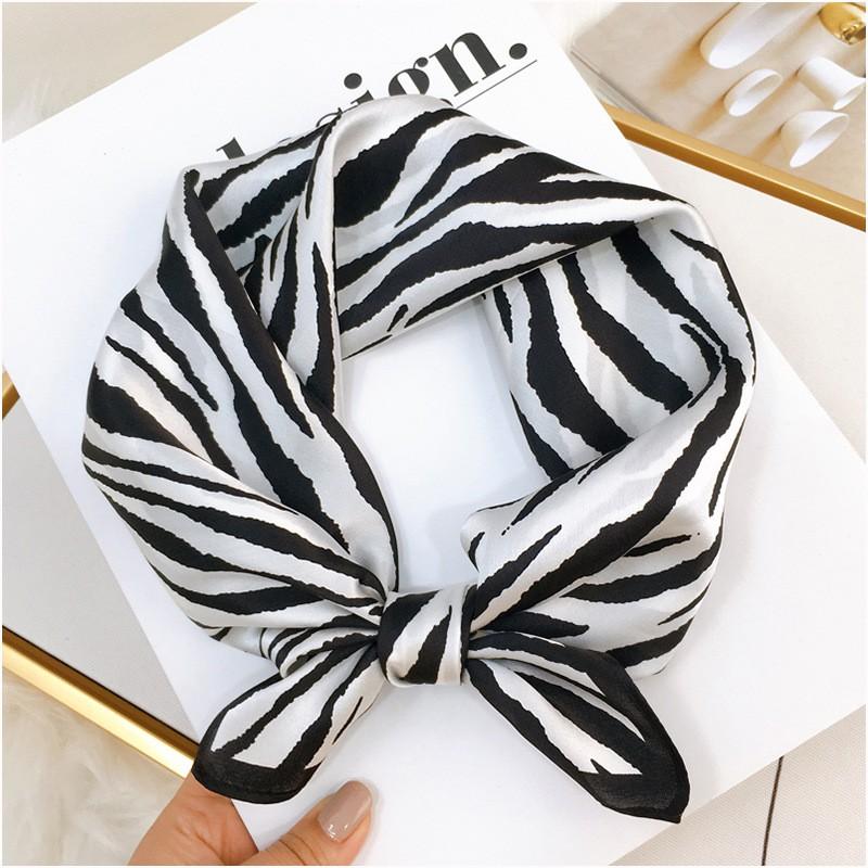 Silk Square Scarf Women 53x53cm Lightweight Pure Mulberry Neck Classic British Style Accessory