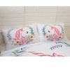 Comforter 3D Print Pink Flowers Unicorn Bedding Set For Girl And Kidcartoon Twin Cute Birthday Presenthome Textile 150X200