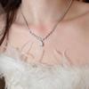 French Luxury Zircon Water Drop Pendant Necklace