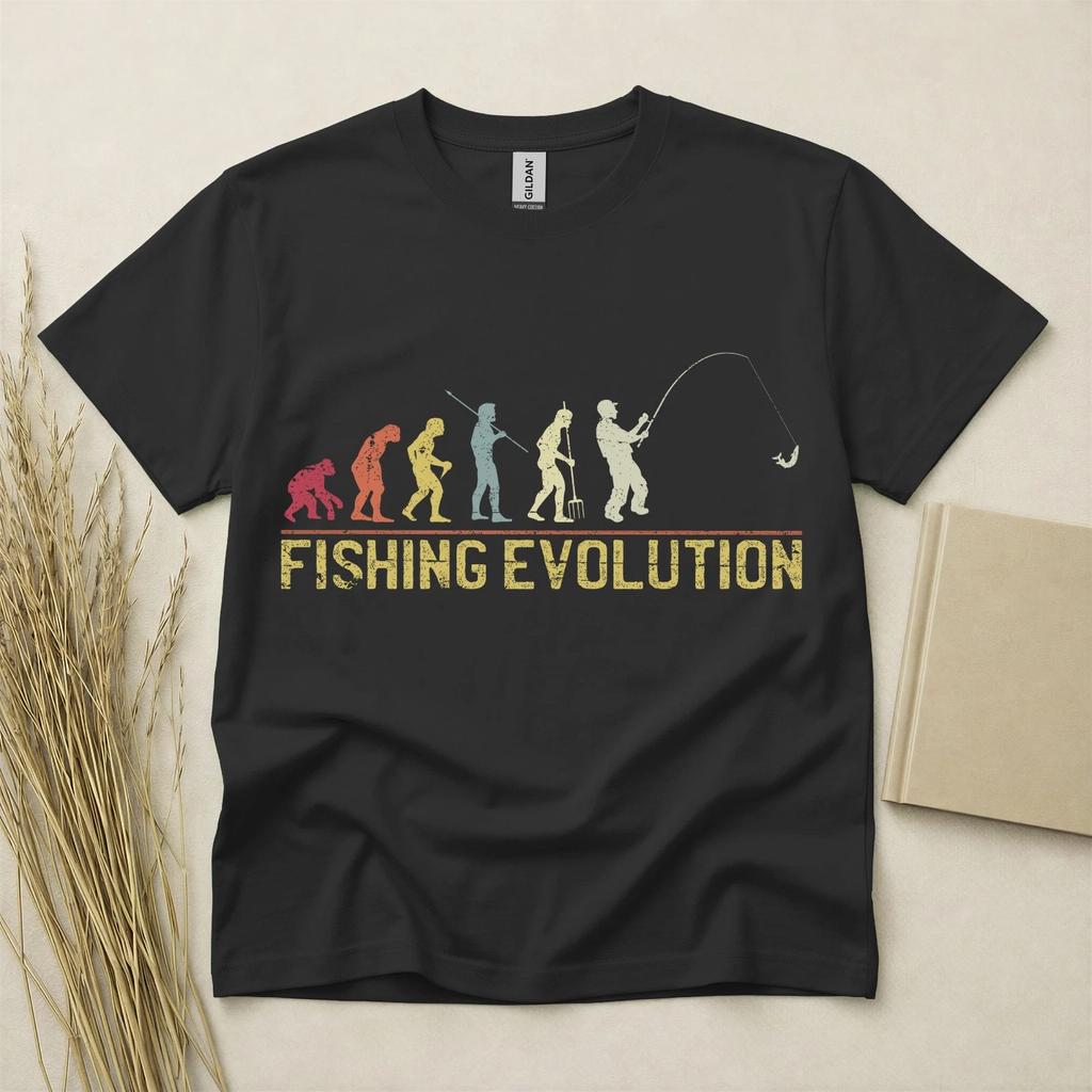 Fishing Evolution T Shirt Funny Angler Gift Fishing Tee Custom Year Top