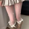 Miu With Diamond Bow White Stockings Girl Ballet Style Anti-Hook Jumpsuit Pure Lolita Leggings