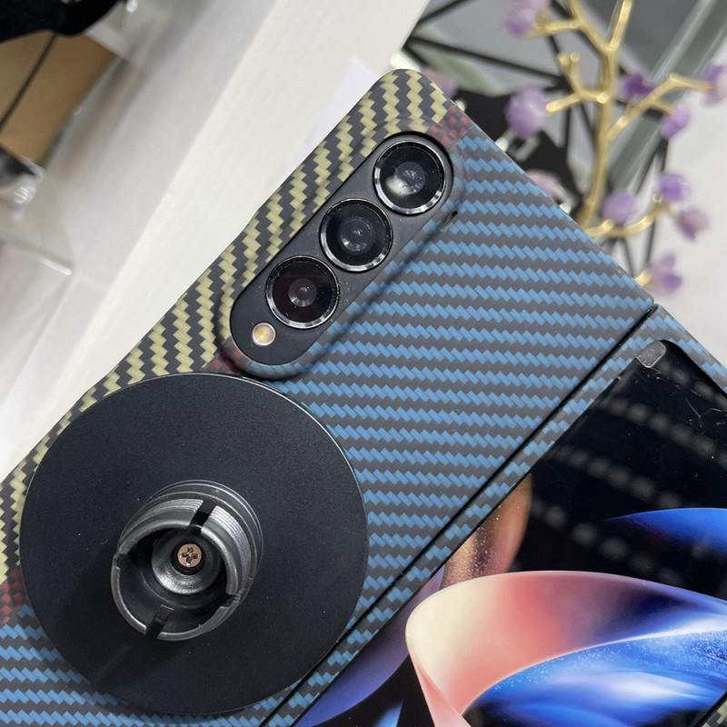 Étui de téléphone magnétique en Kevlar pour Galaxy Z Fold4 Housse de protection ultra-fine en fibre d'aramide