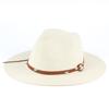 Spring and summer new women's beach hat fashion casual top hat outdoor shading sun hat flat edge straw hat