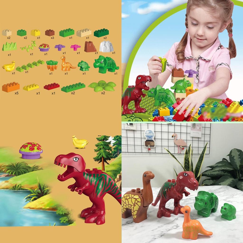 40 Stück Dino Paradies Bausteine Set Leicht Und Langlebig Für Sicheres Spielen