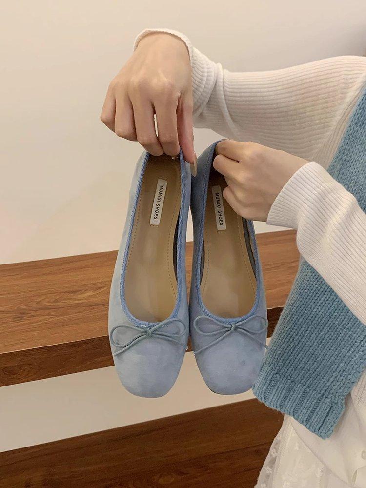Inner height increase retro red single shoes women's shoes 2025 new spring French pink ballet gentle evening shoes
