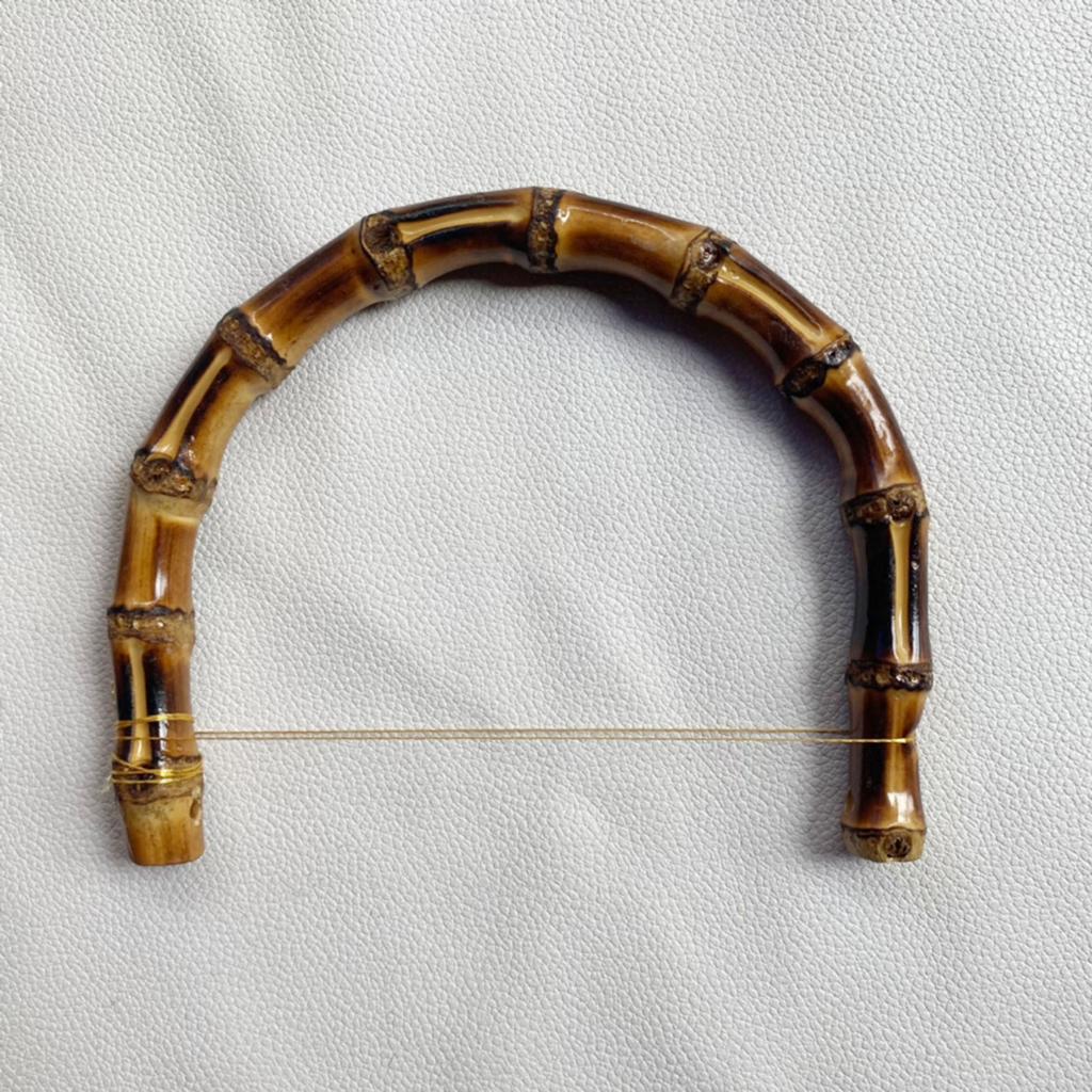 Handmade Bag Handle DIY Natural Bag Strap Accessory Handles with Smooth-surface Natural Color Bamboo Handbag Handle