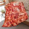 3D Print Sugar Food Cookie Pattern Flannel Throw Blanket King Queen Size for Bed Living Room Couch Sofa All Season Warm Blanket