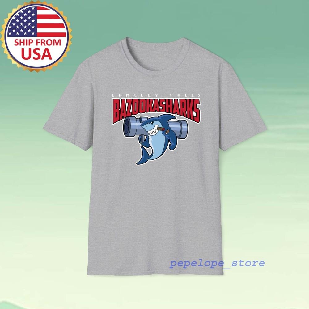 B Sharks Bazooka Sharks Men#039;s Grey Size S5XL Unisex T-Shirt M