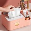 Household Tissue Storage Box Desktop Cartoon Little Bear Paper Boxes Phone Holder Design Tissue Box Divided Storage Paper Boxes