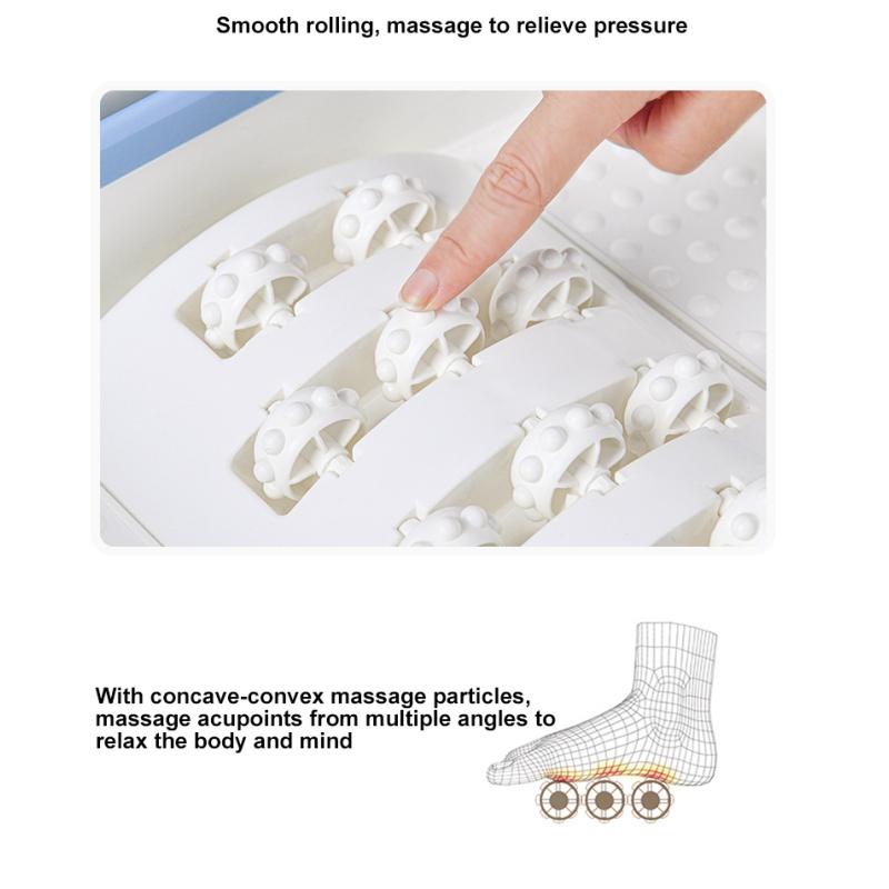 Collapsible Footbath Plain Foaming Massage Bucket  Foldable Bucket Foot Bath Bucket Bathroom Foot Wash Basin Laundry Baskets