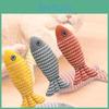 Durable And Bite-resistant Cat Toy Striped Linen Wave Fish With Catnip