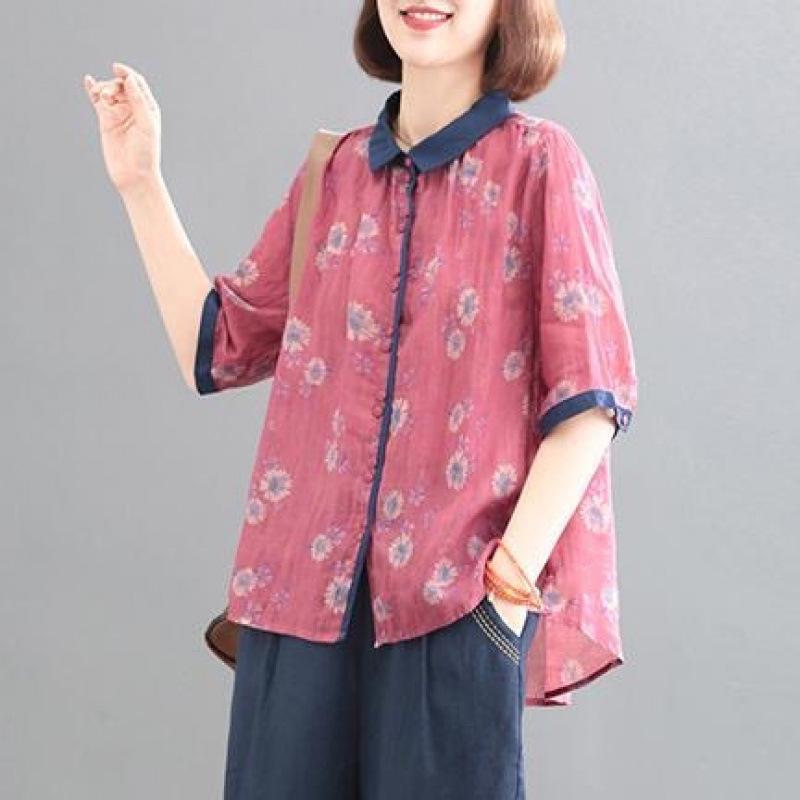 

2025 Korean Plus-Size Retro Print Two-Piece Set for Women XL