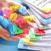 30 Stück Transparente Dreieck-Eckklammern Kunststoff Bunte Papierklammern Für Büro Schule Test Dokumentenorganisation Aktenfixierklammern