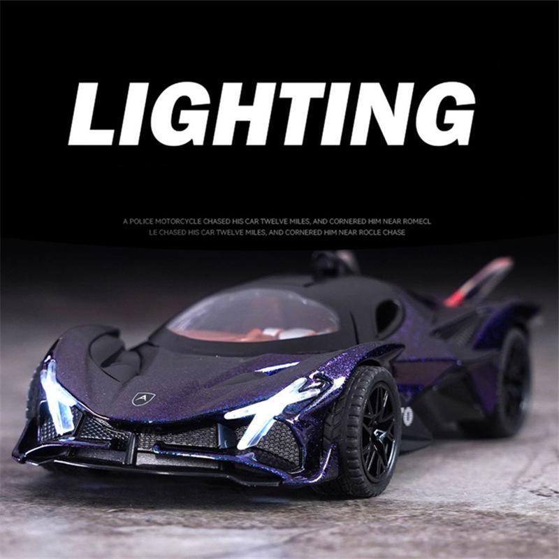 1/32 Apollo Project EVO Alloy Sports Car Model Diecast Metal Super Racing Car Vehicle Model Simulation Sound Light Kids Toy Gift