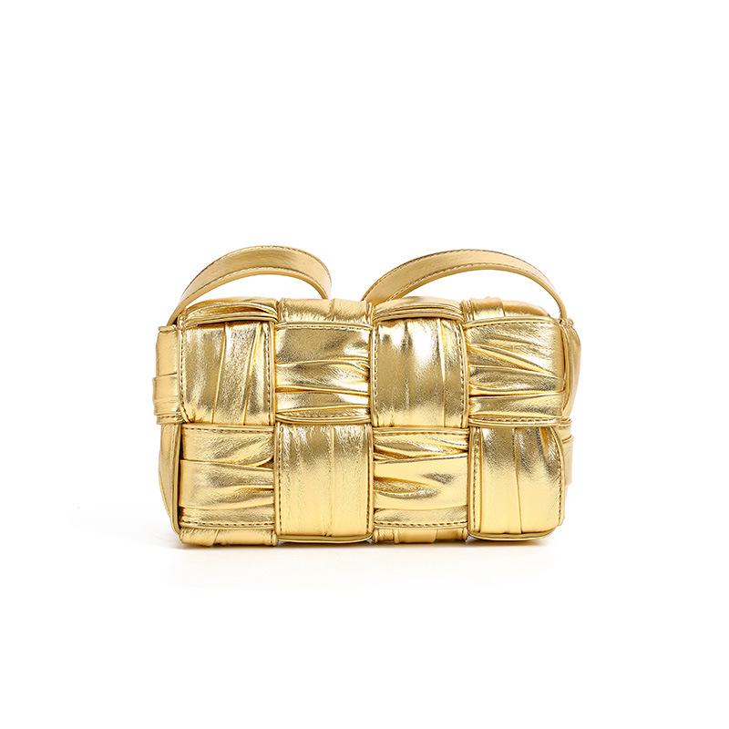 Women's 2024 Woven Ruched High-End Fashion Handbag - Single Shoulder & Crossbody Pillow Bag