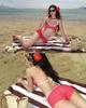 Women's Strappy Three-Piece Bikini Set for Beach and Hot Springs