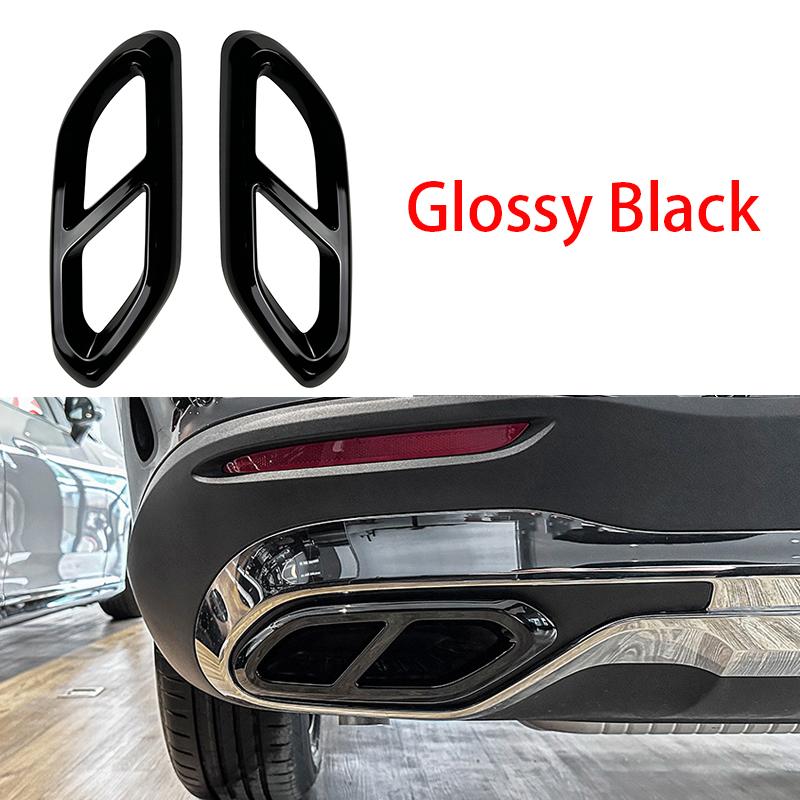ABS Exhaust Muffler Pipe Tip Tailpipe Cover Trim Covers For Benz GLC Class X254 2023+ GLC260 GLC300
