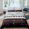 Vzor klavíru Povlak na přikrývku Klasická hudba Tematická 2/3dílná ložní souprava Hudební vzor Geometrický pruh Královský povlak na přikrývku