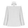 Dammode Enfärgad Kragknyt Långärmad Off Shoulder Casual Skjorta Topp