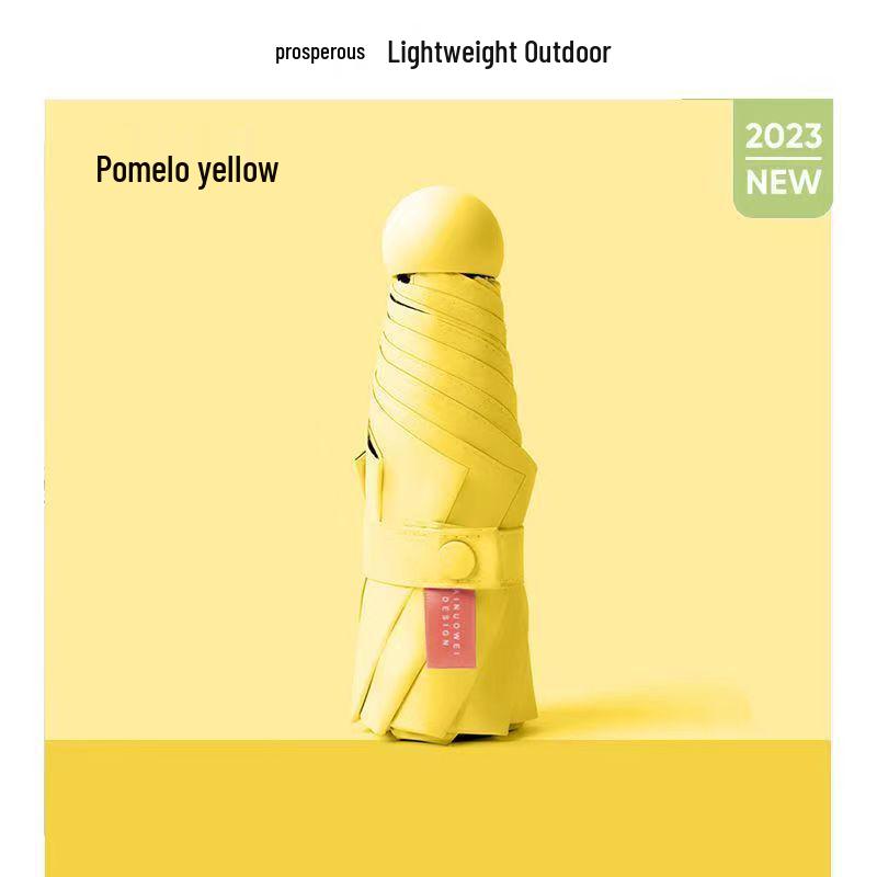 Ultraleichter Kompakter Fünffach Faltbarer Mini-Regenschirm: Tragbarer, leichter Sonnenschirm im Taschenformat