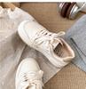 Platform White Shoes Women's Spring 2025 New Foreign Style Versatile College Style Lace-up Casual Fashion Sports Board Shoes