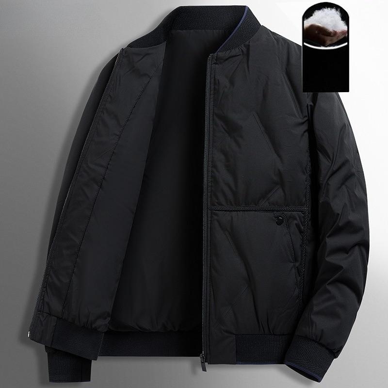 Men's Down Jackets In Solid Colors for Winter Warm Cotton-padded Jackets Casual Coats and Trendy Men