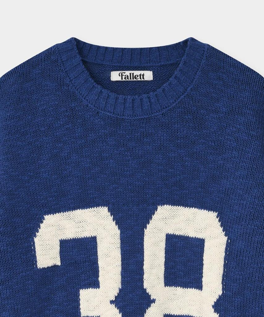 FALLETT Jacquard Numbering Sweater Blue