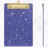 Clipboard Glitter Glossy Surface Smooth Writing Rounded Corners Strong Clamping Force Supporting High Toughness Bending-resistant Backing Plate Office