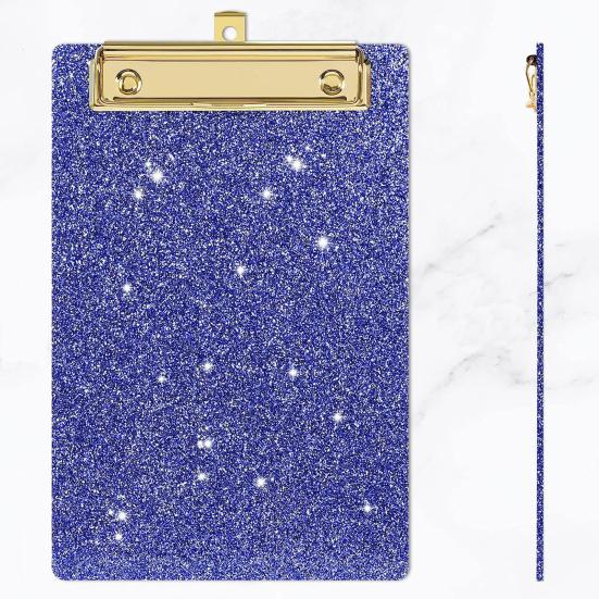 Clipboard Glitter Glossy Surface Smooth Writing Rounded Corners Strong Clamping Force Supporting High Toughness Bending-resistant Backing Plate Office