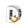 Alphabet Letter A Charm Pendant with Heart Accent for Bracelets Necklaces DIY Jewelry Making Accessories Compatible with Major Brands