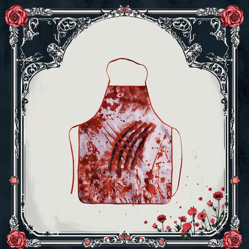 Halloweenská krvavá ruka Bezrukává vodotěsná zástěra Pro kostýmové večírky A do kuchyně