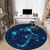 1pc Wolf Constellation Office Round Area Rug, Under Office Chairs Bedroom Living Room Home Decor, Room Deco