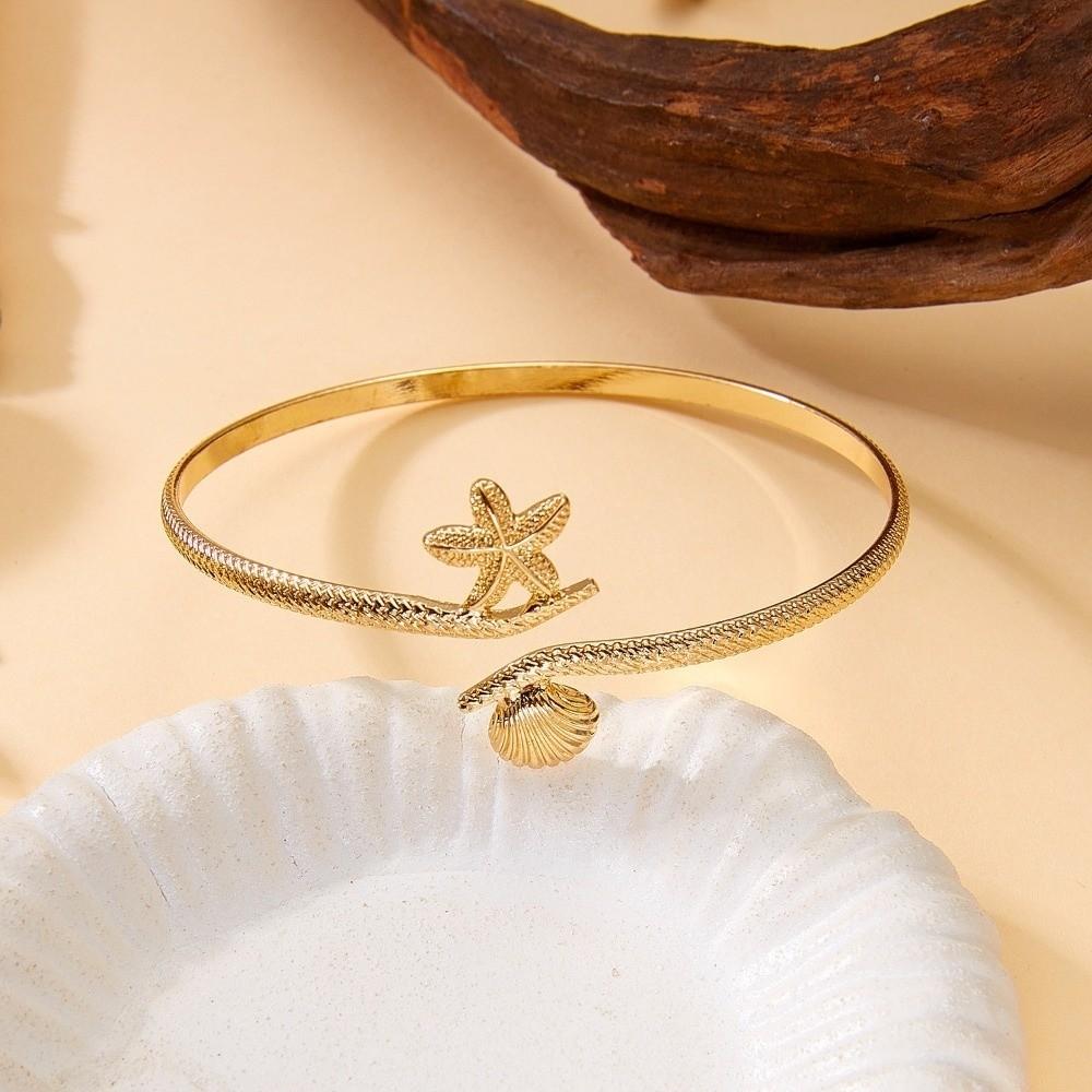 Starfish Open Bangle Shell Upper Arm Bracelet New Cuff Bracelets Summer