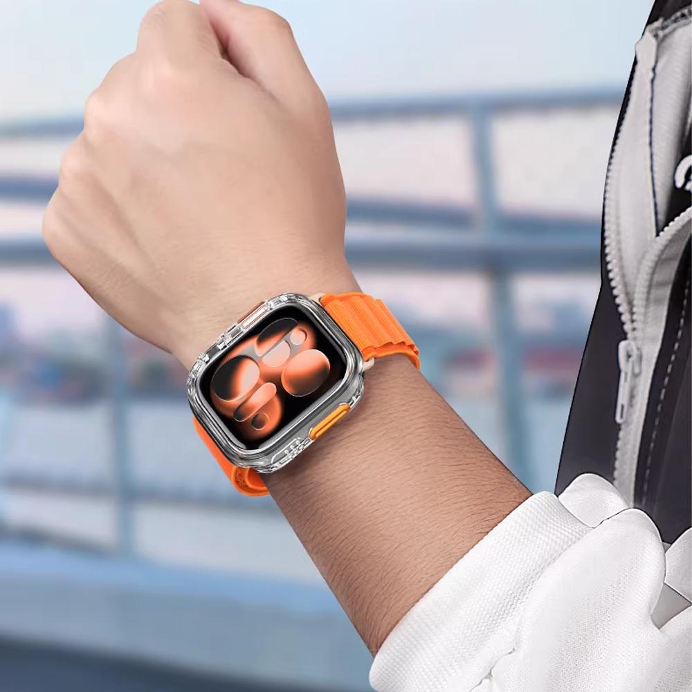 Protection Cover For Apple Watch Case 11 10 46mm 42mm Plated TPU Bumper Shell Accessories iWatch Series 10 11 Protective Cases