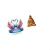 Acrylic Swan Sacred Heart Jesus Tabletop Centerpiece Statue Ornament for Office Desk Bookshelf