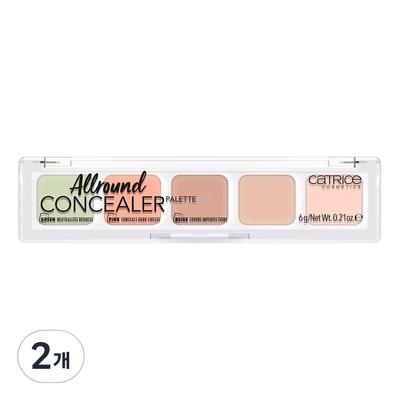All-Round 5-Color Versatile Palette Concealer 6g, Mixed Colors, 2 Pcs.