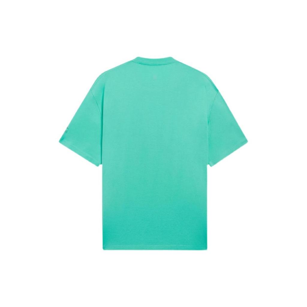 Li-Ning Pattern Print Loose Casual Sport Short Sleeve T-Shirt Men Tops Light-Jade-Green AHSS167-1