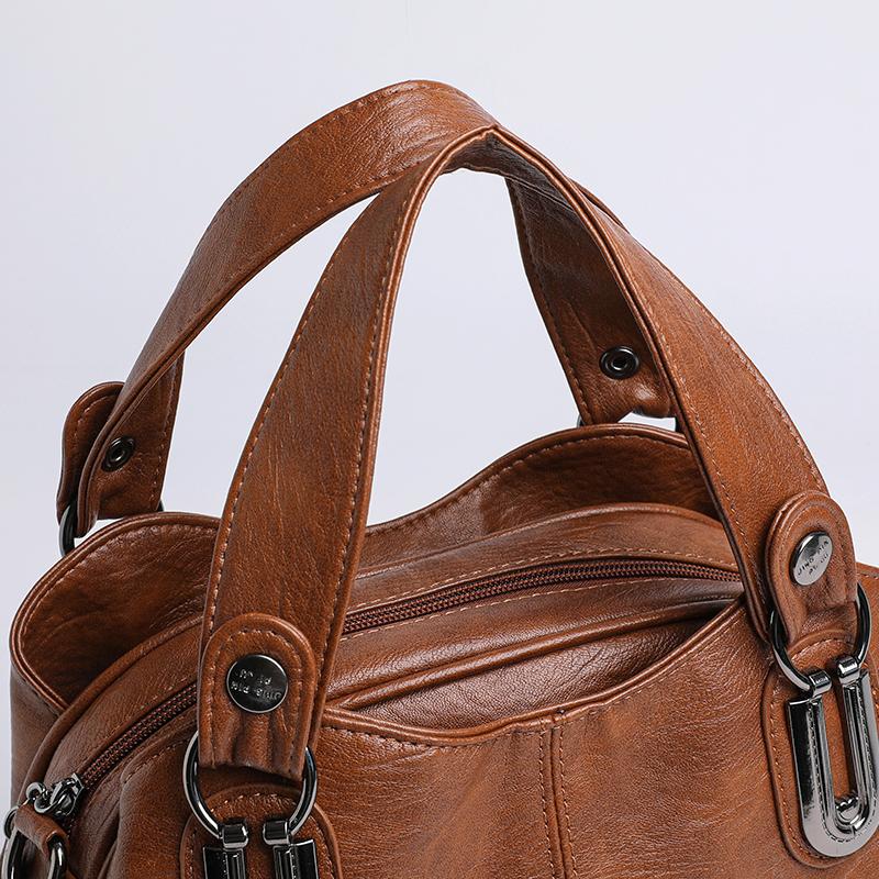 Handbag Women's PU Shoulder Bag Middle-aged And Elderly Mother Bag