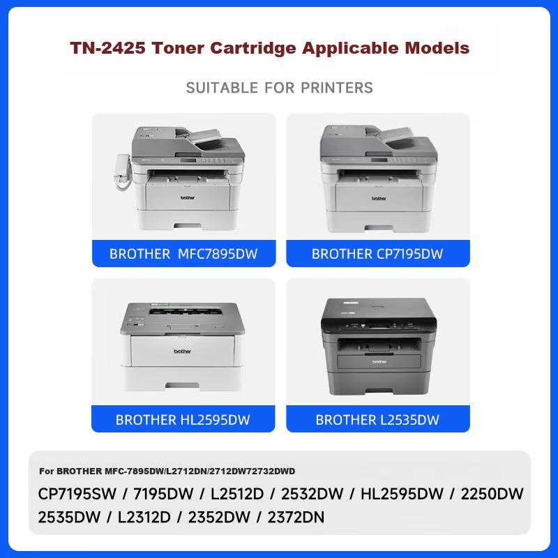 TIANSE DR2450 Toner Cartridge Compatible with Brother MFC-7895DW HL-2595DW DCP-7195DW L2550dw L2535dw 7190dw Printers Imaging Drum