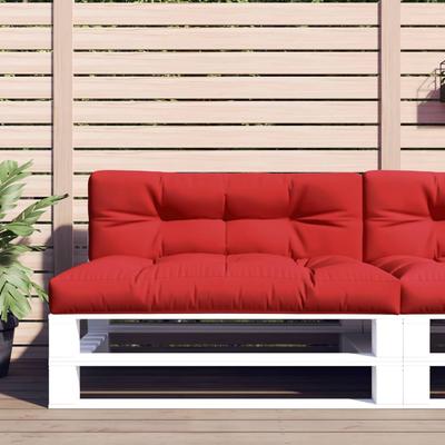 Vidaxl Pallet Sofa Cushions, 2 Pcs, Red, Fabric