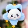 Cute Sunflower Panda Pendant Plush Toy Doll Giant Panda Bag Hanging Keychain