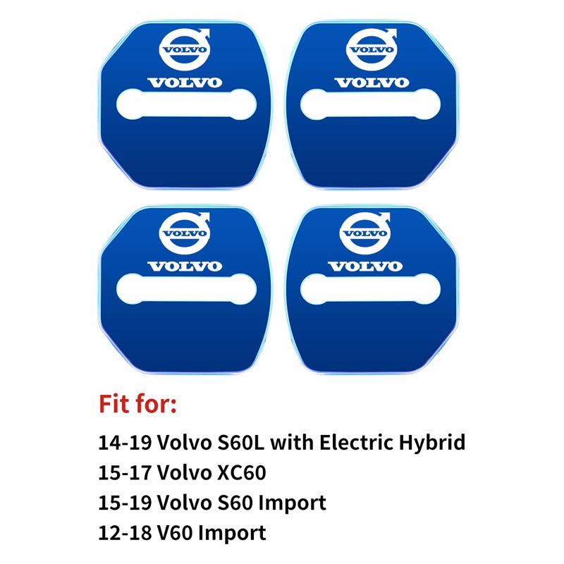 For Volvo 4Pcs Car Door Lock Cover Protective Case Accessories For Volvo XC60 XC90 S60 V40 V50 V60 XC40 V70 V90 S90 S80 C30 S40