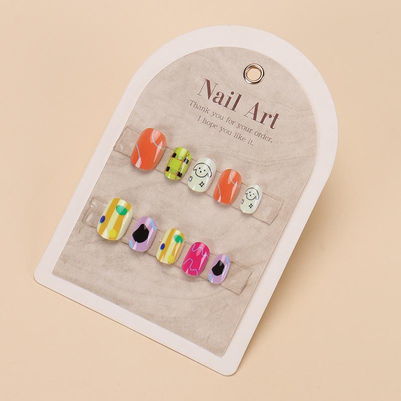 

Детский мультяшный щенок нейл-арт - съемные расписанные вручную элементы для девочек UV Glue Kit