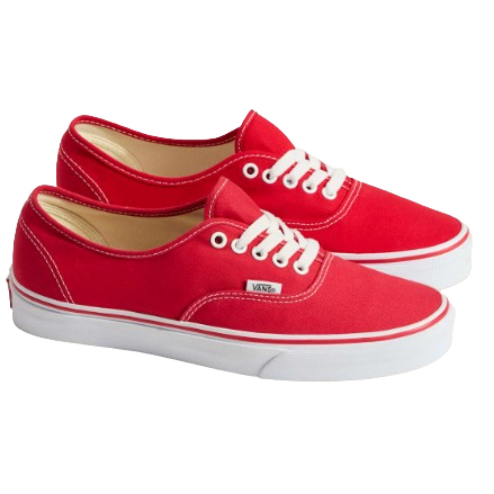 Durable Canvas Vans Core Classic Authentic Red Sneakers for Daily Comfort 36 красный