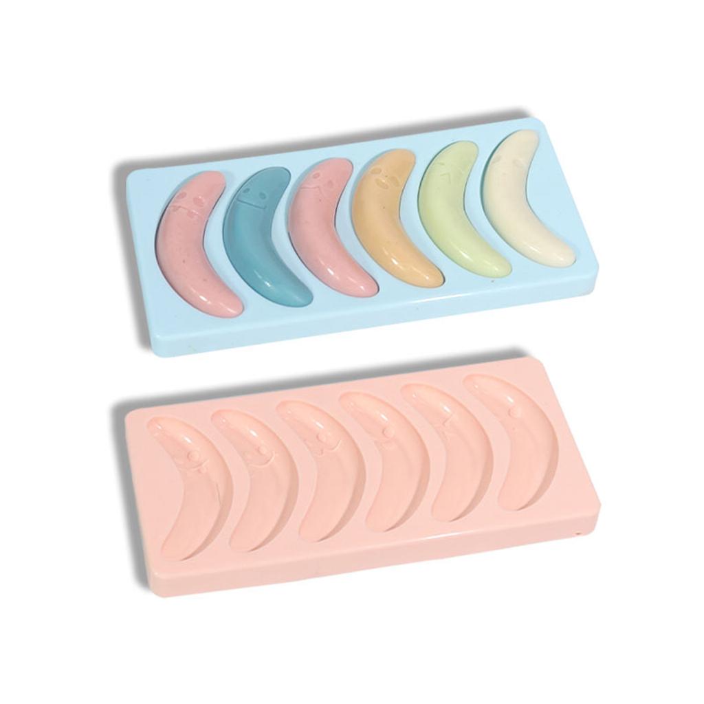 6 dutin Forma na vejce ve tvaru banánu s usměvavou tváří, silikonová forma na hot dogy, domácí- DIY forma na pečení šunky- klobásy pro dětskou doplňkovou stravu