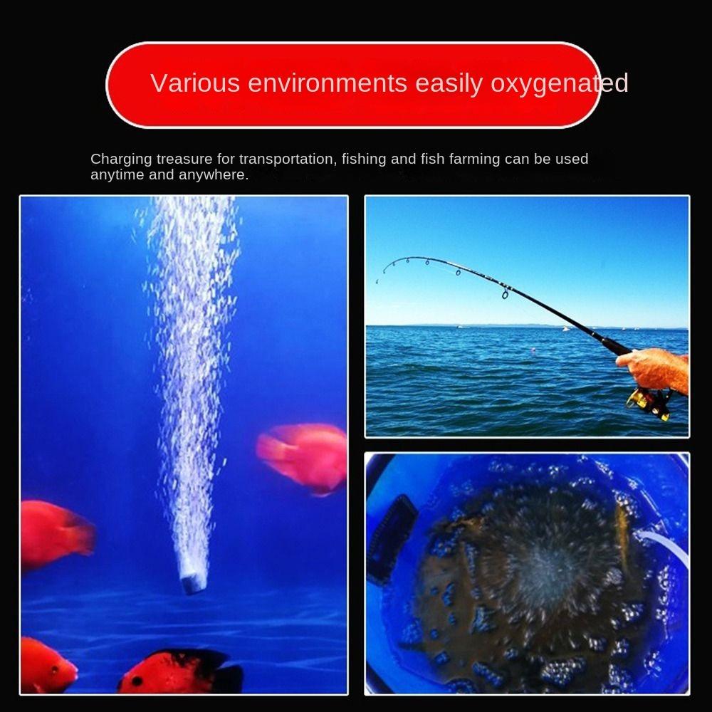 Adjustable Speed Aquarium Oxygen Air Pump Ultra Quiet Portable Air Compressor Aerator Anti-slip USB Charging Oxygen Aerator