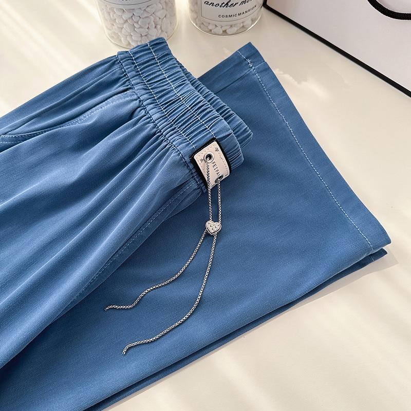 Uncle Radish Tencel Washed Jeans Women's Spring and Summer Thin High Waist Skinny Small Floor Pants Narrow Straight Pants